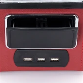Usb Aktarmalı Universal Kolçak Kol Dayama Çift Açılır Kırmızı Renk - 6