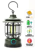 LED Şarjlı Kamp Lambası Işık Dimmer Ayarlı Askılı Portatif Işıldak El Feneri Gece Lamba Yeşil PR20 thumbnail 2