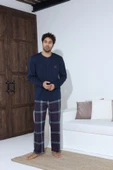 Boyraz Erkek Penye Süprem Uzun Kol Pijama Takımı - 7