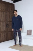 Boyraz Erkek Penye Süprem Uzun Kol Pijama Takımı - 8