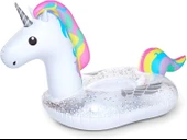 Deniz için Parıltılı Dev Şişme Tek Boynuzlu At TAPF-0027 - 2