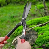 Plastik Saplı Eğri Çim Budama Makası Çalı Çimen Biçme Kesme Makas 50 cm Keskin Metal Bıçkı 1 Adet thumbnail 6