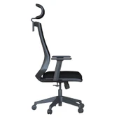 Casella Teknik Ofis Mobilyaları Pordo Fileli Ayarlanabilir Kol Hareketli Bel Destekli Siyah Yönetici Çalışma Koltuğu - 2