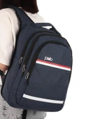 Temel My Polo Sırt Çantası Kırmızı Beyaz Çizgili Lacivert 8860 thumbnail 3