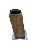 Kale Eğimli Ayarlı Ahşap Ayak Mobilya Masa ve Dolap Ayağı(KOYU CEVİZ)(CEVİZ AĞACI) Ceviz 20cm 20cm - 4 ADET thumbnail 3