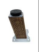 Kale Eğimli Ayarlı Desenli Ahşap Ayak Mobilya Masa ve Dolap Ayağı(KOYU CEVİZ)(CEVİZ AĞACI) Ceviz 12cm 12cm - 1 ADET thumbnail 3