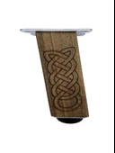 Kale Eğimli Ayarlı Desenli Ahşap Ayak Mobilya Masa ve Dolap Ayağı(KOYU CEVİZ)(CEVİZ AĞACI) Ceviz 12cm 12cm - 1 ADET thumbnail 2