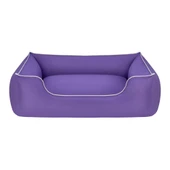 Pet Comfort Alpha  Köpek Yatağı Mor w Beyaz Biye L 105x85cm - 2