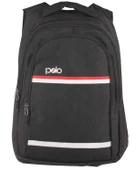 Temel My Polo Sırt Çantası Kırmızı Beyaz Çizgili Füme 8860 thumbnail 1