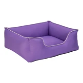 Pet Comfort Alpha  Köpek Yatağı Mor w Beyaz Biye M 80x65cm thumbnail 1