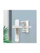 Gri-Beyaz Kapı Kolu Güvenlik Kilidi- Dikey Katlamalı thumbnail 2