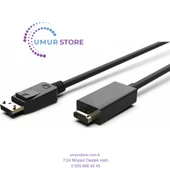 IDPH-18T Displayport To Hdmi Kablo 1.8mt thumbnail 4