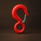 5 Tonluk Kuşgözlü Sustalı Kanca Güçlü Yük Taşıma Kaldırma Vinç Endüstriyel Ağır Yük Aparatı Kancası thumbnail 1