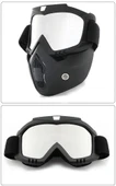 JET KASK MASKESİ AYNALI GRİ - 1