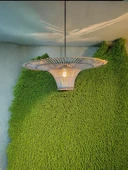 Zeus Güneş Hasır Avize 75x75 Bohem Avize Jüt Avize Oda Mutfak Salon Avize Restoran Kafe Avize thumbnail 3