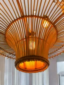 Zeus Güneş Hasır Avize 75x75 Bohem Avize Jüt Avize Oda Mutfak Salon Avize Restoran Kafe Avize thumbnail 4