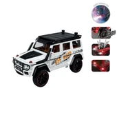 Sesli ve Işıklı Buharlı Çıkaran Metal Off-Road Jeep - Çek-Bırak Araba 20cm 1:22 Ölçek - 1