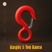 5 Tonluk Kuşgözlü Sustalı Kanca Güçlü Yük Taşıma Kaldırma Vinç Endüstriyel Ağır Yük Aparatı Kancası thumbnail 2