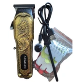 Arwoan Gold Dragon Kabartmalı Metal Gövdeli Kablosuz Profesyonel Saç Kesme Makinesi thumbnail 6