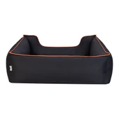 Pet Comfort Alpha  Köpek Yatağı Siyah w Turuncu Biye L 105x85cm thumbnail 3