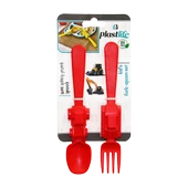 ARAÇ FİGÜRLÜ PLASTİK ÇOCUK ÇATAL - KAŞIK SETİ (5250) - 1