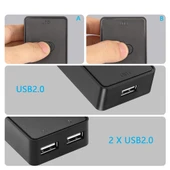 4559 2 Port Usb 2.0 To KVM Switch Çoklu Pc Kasa Çoklayıcı Hub Anahtar thumbnail 7