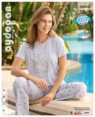Aydoğan Kadın Mavi Viskon Kısa Kollu Pijama Takımı 240042 - 3