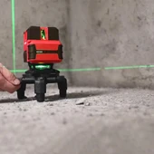 KOBB KBL41GTP 30M 4x90⁰/1x360⁰ Otomatik Hizalamalı Li-ion Çift Akü Profesyonel Yeşil Çizgi Lazer Distomat + Tripod - 6