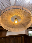 Kar tanesi Hasır Avize 65x65 Bohem Avize Jüt Avize Oda Mutfak Salon Avize Kafe Restoran Avize thumbnail 5