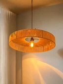 Kar tanesi Hasır Avize 65x65 Bohem Avize Jüt Avize Oda Mutfak Salon Avize Kafe Restoran Avize thumbnail 4