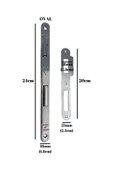 ÖZCANLAR KİLİT OVAL 45mm Gömme İç Kapı WC Kilidi Tuvalet ve Banyo Kapısı Kilidi(WC)(18mmx45mm) - 4