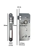 ÖZCANLAR KİLİT OVAL 45mm Gömme İç Kapı WC Kilidi Tuvalet ve Banyo Kapısı Kilidi(WC)(18mmx45mm) - 5