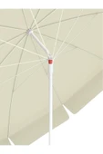 Mega Şemsiye 10 Telli Kalın Polyester Kumaşlı Balkon, Plaj Şemsiyesi (Bidon Hariç) - Gri thumbnail 1