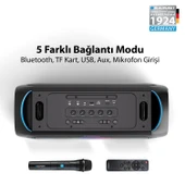 Blaupunkt PL700 Mikrofonlu Uzaktan Kumandalı Kablosuz Bluetooth Speaker Hoparlör Siyah - 4