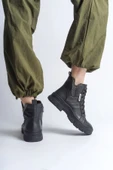 JET-AMBER Bağcıklı Fermuarlı Ortopedik TabanKadın Bot  CST - Siyah thumbnail 3