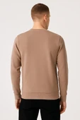 Erkek Üç İp Şardonsuz Sweatshirt Camel - 2