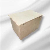 Ahşap-boyanabilir-bölmeli-çekmeceli- Takı-makyaj-aksesuar Dekoratif-çok Amaçlı Organizer Kutu - 8