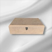 Ahşap boyanabilir 6 bölmeli saat-takı-aksesuar-dekoratif çok amaçlı kutu - 4