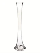 Cam Vazo Fil Ayağı Model 60cm Şeffaf Renksiz İnce Belli Vazo - 2