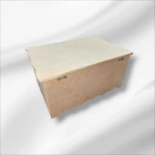 Ahşap-boyanabilir-bölmeli-çekmeceli- Takı-makyaj-aksesuar Dekoratif-çok Amaçlı Organizer Kutu - 8