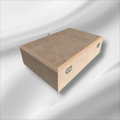 Ahşap boyanabilir 6 bölmeli saat-takı-aksesuar-dekoratif çok amaçlı kutu - 6