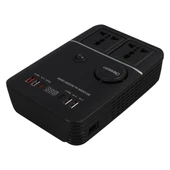 Olesson 1661 DC 12-24V 200W Oto Araç Power İnverter 2X Çakmak Girişi - 2X TYPE-C - 4X USB - 2X 220V Üniversal Priz - 4