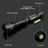 Single Sword Şarjlı Su Geçirmez El Feneri - Metal Gövde Ultra Yüksek Parlak - 8