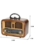 ataşbey RT-876 Bluetooth, Usb/Sd/Fm 3 Band Radyo Nostalji Müzik Kutusu thumbnail 2