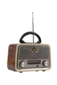 Everton 301 Ahşap/kahve Usb-tf Bluetooth 3 Band Klasik Radyo - 1