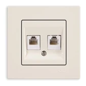 GÜNSAN EQONA KREM İKİLİ NUMERİS PRİZ (ÇRÇVLİ) thumbnail 4