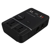 Olesson 1661 DC 12-24V 200W Oto Araç Power İnverter 2X Çakmak Girişi - 2X TYPE-C - 4X USB - 2X 220V Üniversal Priz - 2