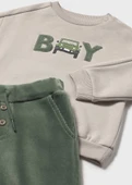Mayoral Erkek Bebek Kadife Pantolon ve Sweatshirt Set thumbnail 3