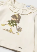 Mayoral Kız Bebek Manşet Kollu Sweatshirt - 3