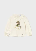 Mayoral Kız Bebek Manşet Kollu Sweatshirt - 1